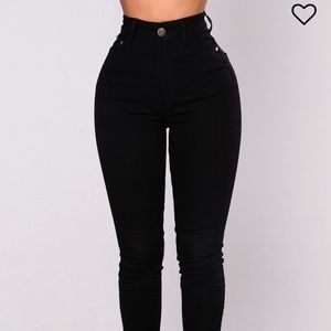 NWT Fashion Nova Black High Rise Skinny Jeans